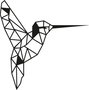 Wallity Bird Escultura de pared de metal negra